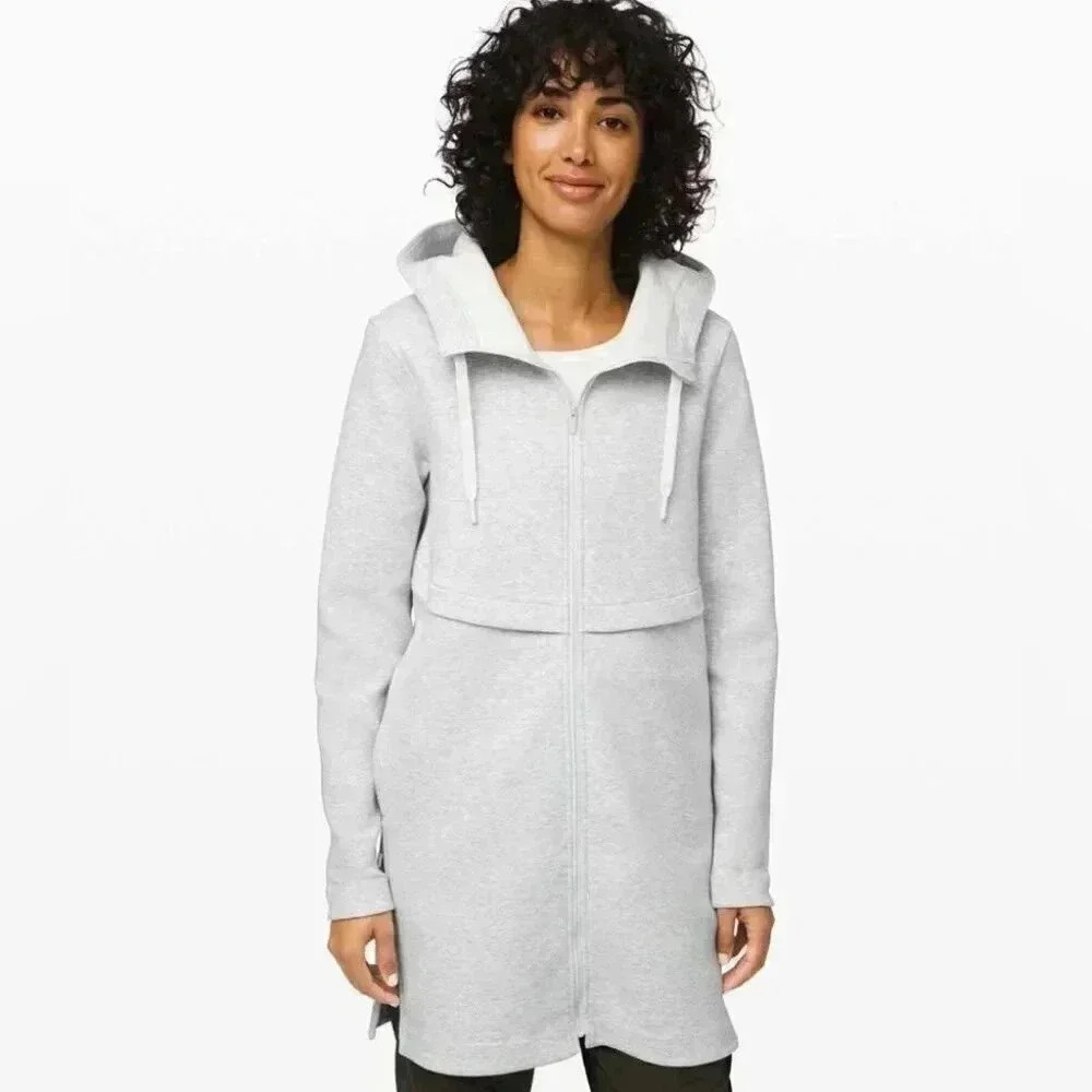 Lululemon “long horizons” casual yoga athletic heathered long sleeve hoodie XS